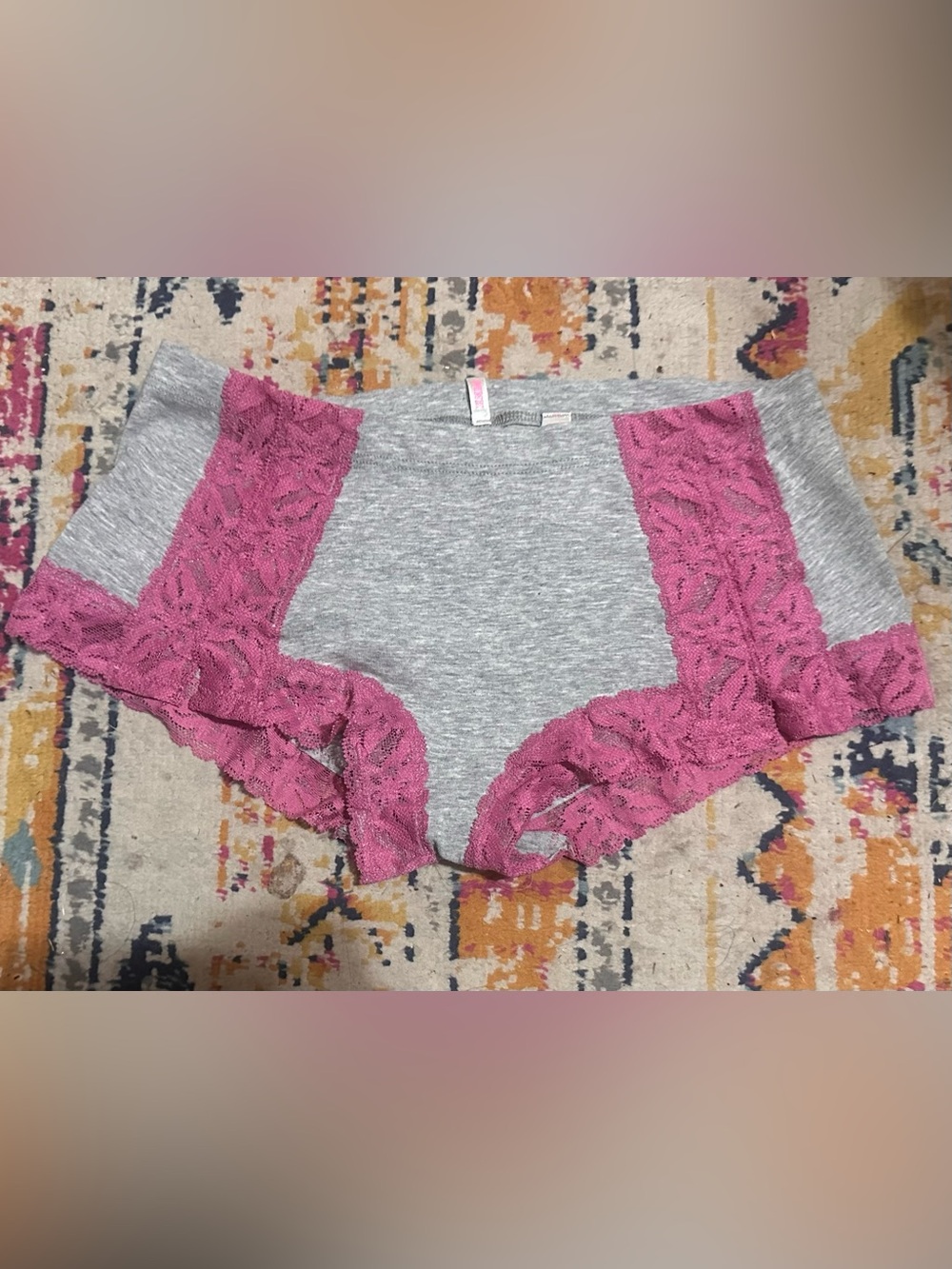 Pink by Victoria's Secret Panties Underwear NO SHOW LACE TRIM HIPSTER small